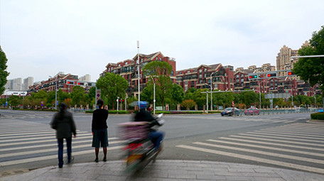 8K实拍城市交通十字路口车流延时摄影