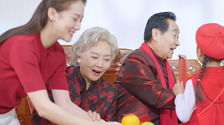 4k春节家庭聚会拜年领红包