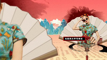 炫酷国潮中国风片头AE模板