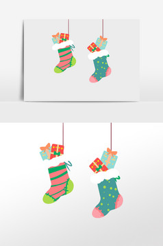 圣诞节礼物圣诞袜子模板-包图网