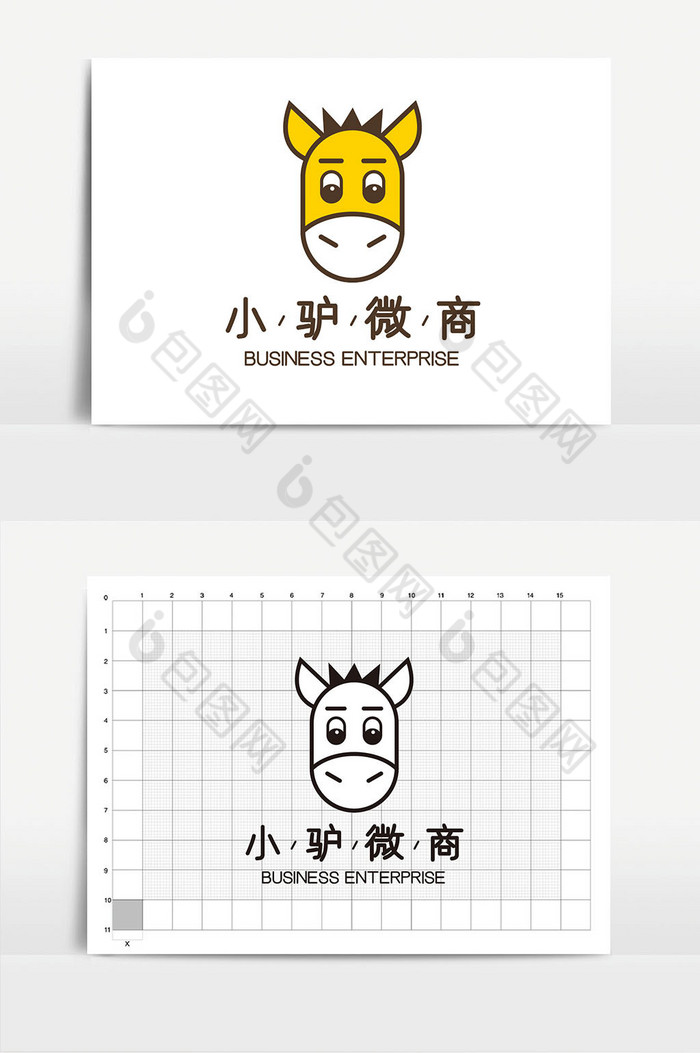 毛驴图形电商微商logoVI图片图片