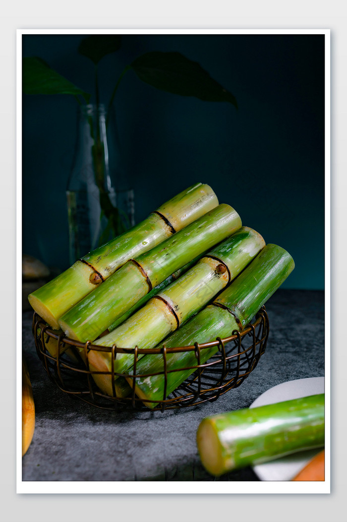 绿色美食甘蔗蔬菜水果图片图片