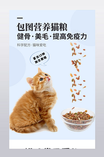 电商淘宝天猫宠物用品猫粮狗粮详情页模板图片