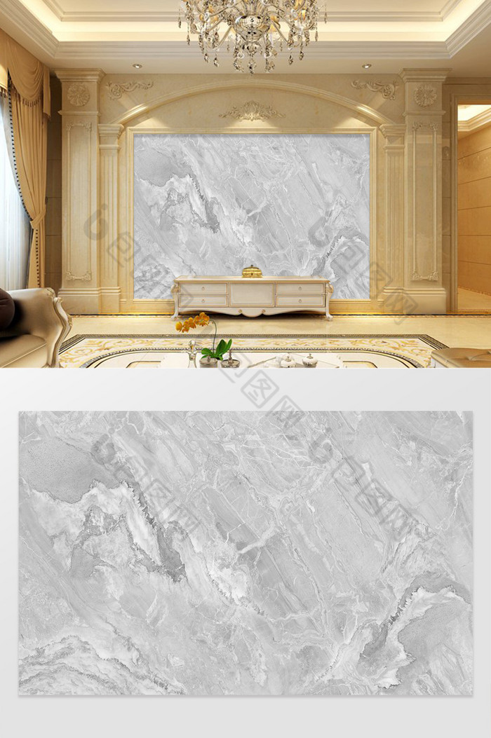 灰色大理石抽象电视背景墙图片图片