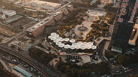 4K深圳城市日转夜万科里龙城广场赛博朋克