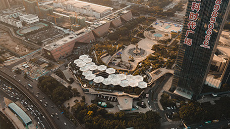 4K深圳城市日转夜万科里龙城广场赛博朋克