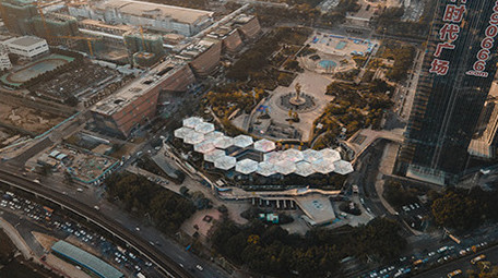 4K深圳城市日转夜万科里龙城广场赛博朋克