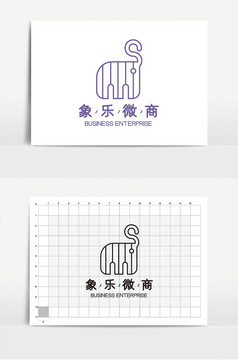 时尚简约logo象图形logo电商微商logo