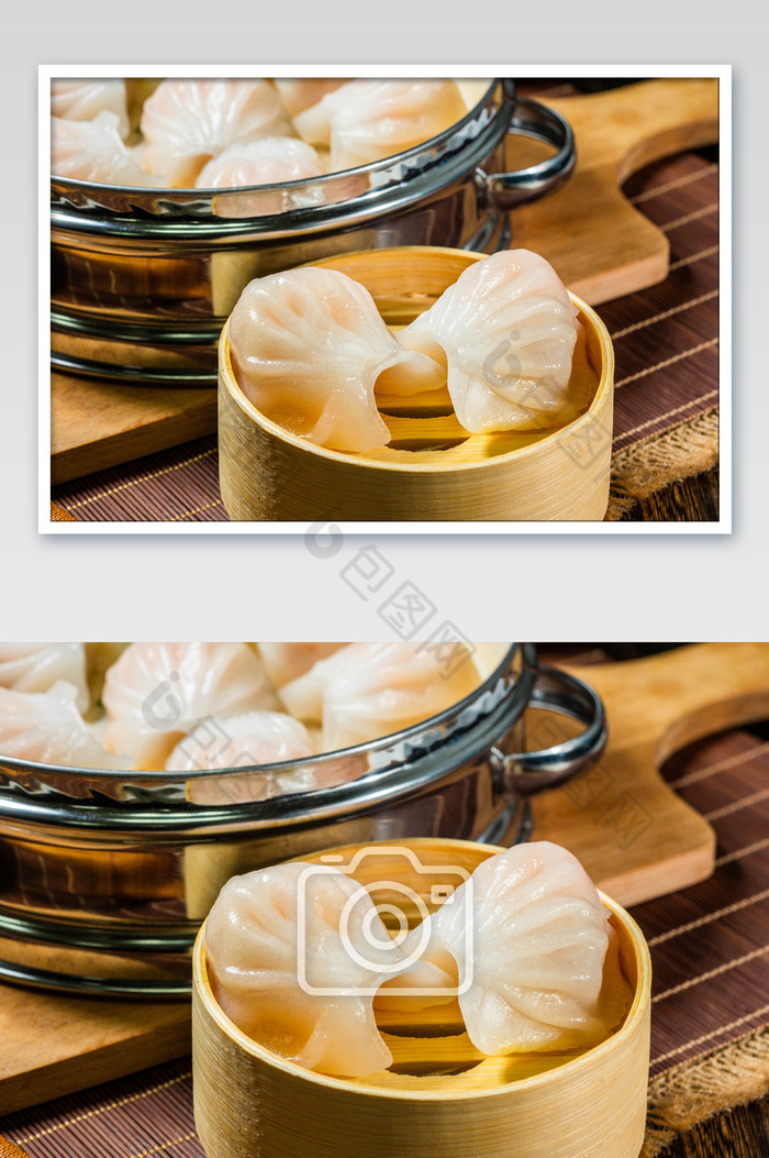中餐美食虾饺摄影图图片图片