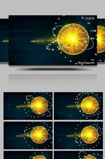 科技商务高端大气球体旋转运动背景视频图片