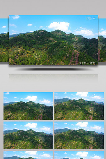 4K航拍宏伟喀斯特地貌秋天大山山川图片