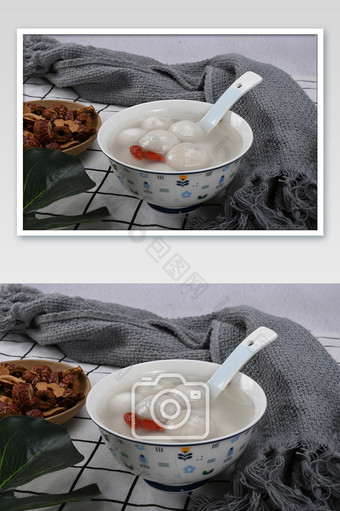 汤圆碗装枸杞红枣图片