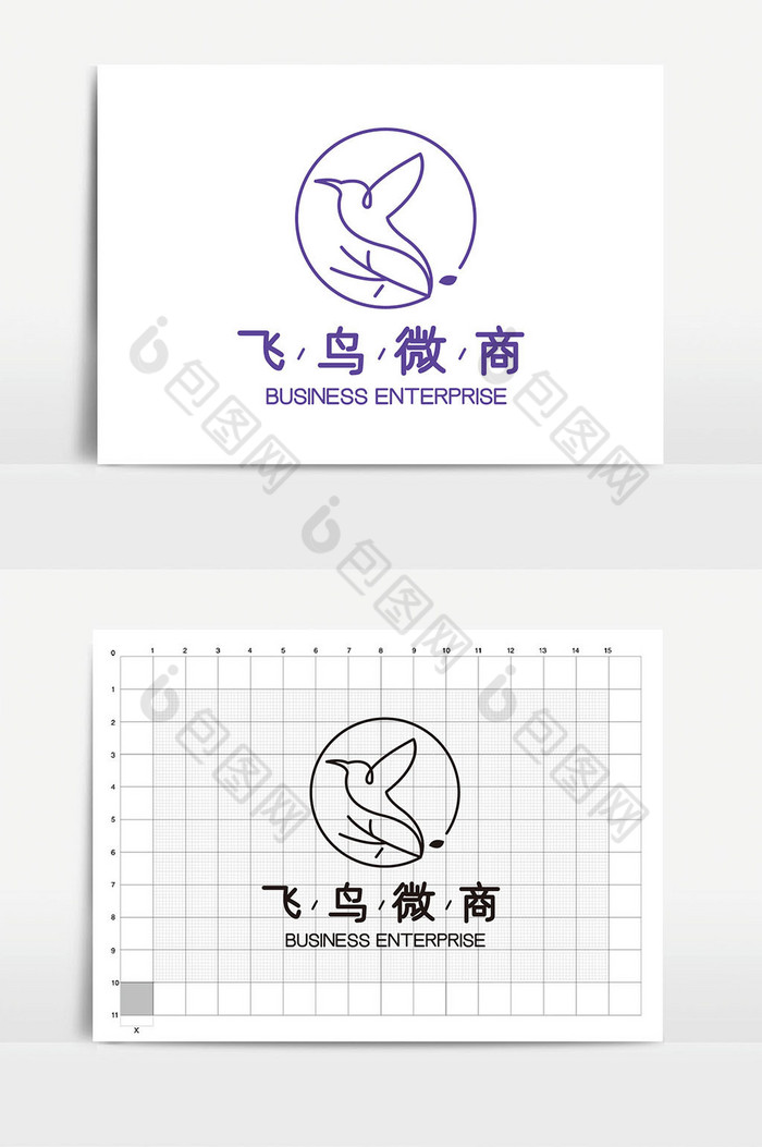 飞鸟图形电商微商logoVI图片图片