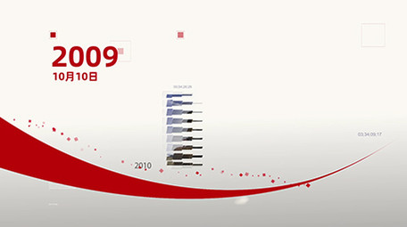 简洁风公司历程历史回顾科技图文模板