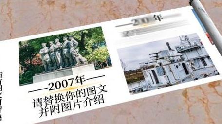 大气卷轴党政大事记时间线AE模板