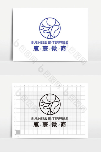 大气简约鹿图形电商微商logoVI图片