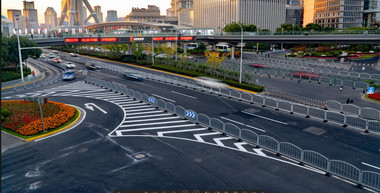 4k<strong>上海</strong>城市夜景车流<strong>地标</strong>日转夜延时摄影