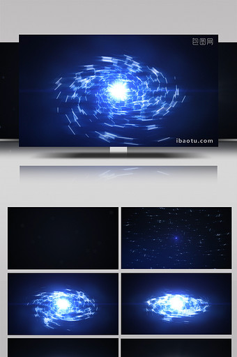 光线粒子旋转品牌标志logo动画AE模板图片