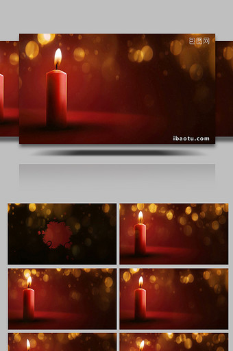 大气粒子下落蜡烛燃烧祈福背景视频图片