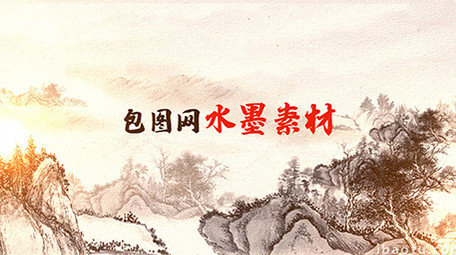 水墨建筑图文展示片头AE模板