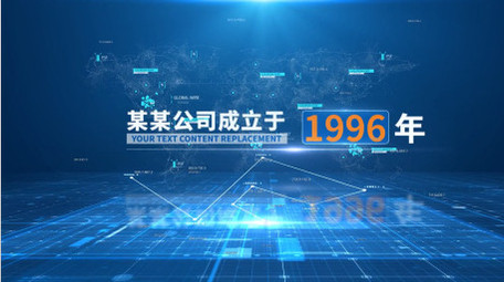 简洁科技感数据标题AE模板