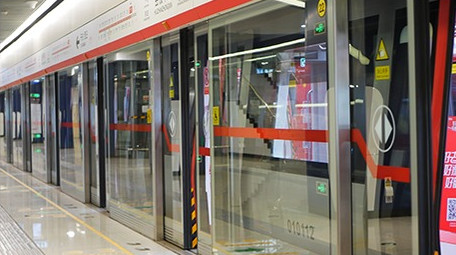 石家庄城市地铁交通实拍镜头