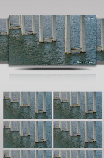 4K实拍云阳长江大桥桥墩桥下船只经过视频图片