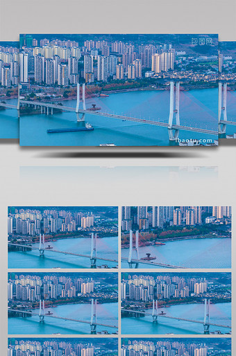 4K延时重庆云阳长江大桥交通繁忙视频素材图片