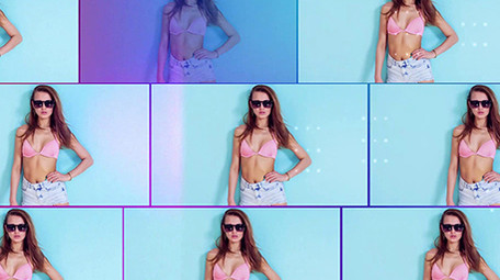 美女写真时尚动感图文快闪PR模板