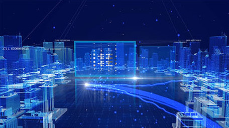 蓝色科技城市数据图文展示ae模板