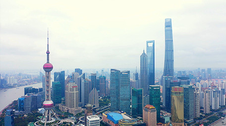 4K航拍上海城市建筑陆家嘴视频素材