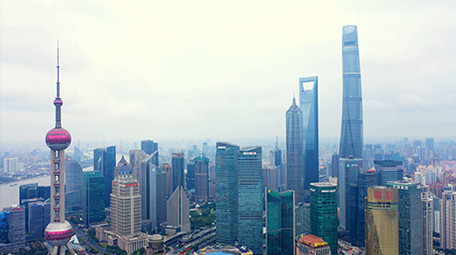 4K航拍上海城市建筑陆家嘴视频素材