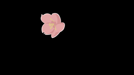 简约扁平画风古代饰品类绒花MG动画