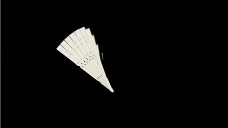 简约扁平画风古代饰品类折扇MG动画