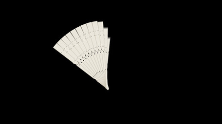 简约扁平画风古代饰品类折扇MG动画