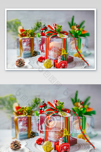 圣诞果盒礼盒 彩带盒 圣诞节平安果盒图片