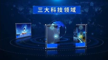 简洁蓝色三维科技企业图文展示AE模板