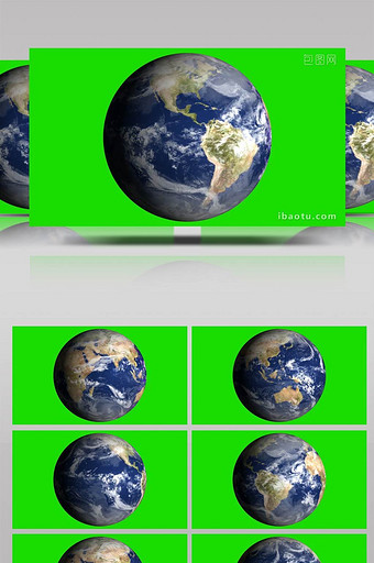 抠像视频绿色地球展示合成素材图片