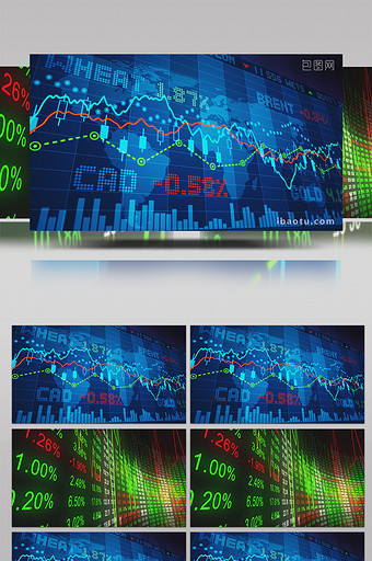 上市股票经济金融高清背景视频图片