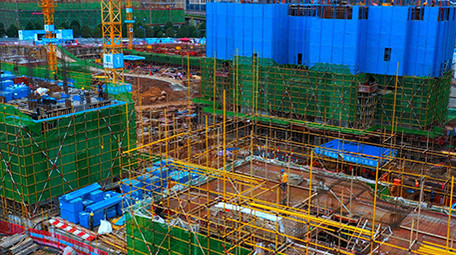 建筑工地吊塔工作视频素材4K实拍