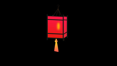 简约扁平画风中国风古风传统灯笼MG动画