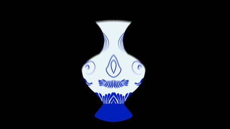简约扁平画风古风类装饰花瓶MG动画
