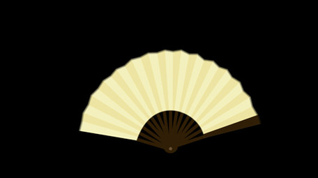 简约扁平画风古风类艺术扇子MG动画