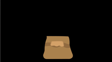 简约扁平画风古风类一袋金元宝MG动画