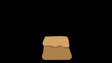 简约扁平画风古风类一袋金元宝MG动画