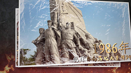 复古旧相片特效党政历史事件展示PR模板