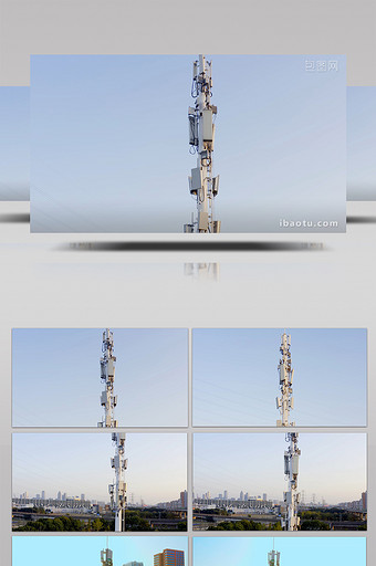 4K实拍5G通信设备基站信号发射器视频素图片