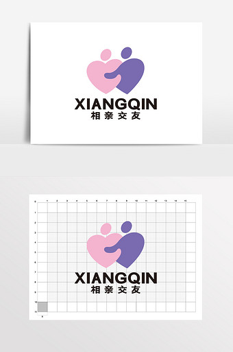 交友婚恋网婚庆婚礼logo标志vi图片下载