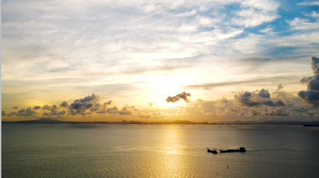 海上日出日落延时美景
