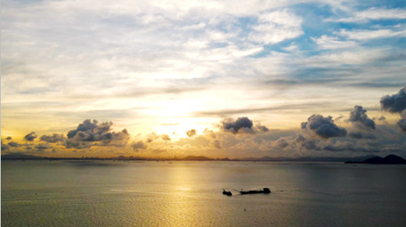 海上日出日落延时美景
